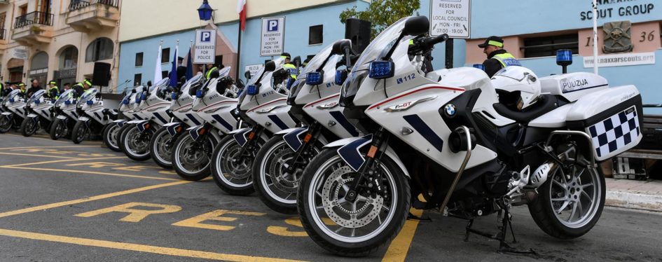 New motor cycles for the Police Force